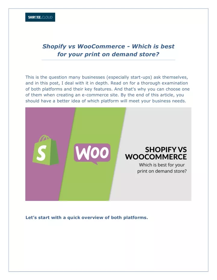 shopify vs woocommerce which is best for your