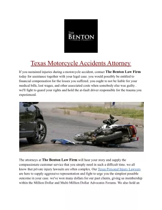 Texas Motorcycle Accidents Attorney