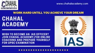 Best IAS Coaching Online in India-Chahal Academy