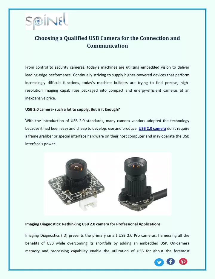 choosing a qualified usb camera