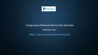 Compassion Network-Home Care Services