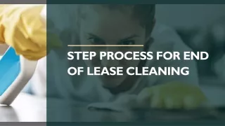 Step Process For End Of Lease Cleaning