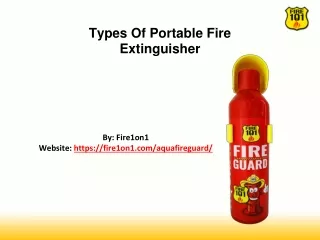Types Of Fire extinguisher