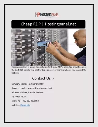 Cheap RDP | Hostingpanel.net