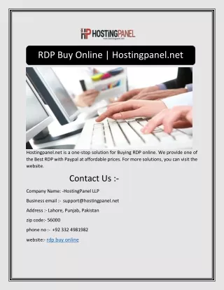 RDP Buy Online | Hostingpanel.net
