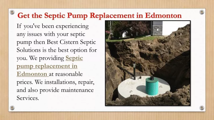 get the septic pump replacement in edmonton