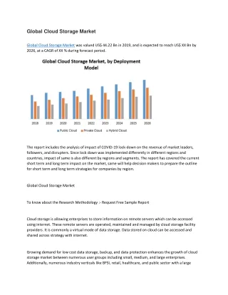 global cloud storage market