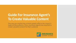 Tips To Create Valuable Content For Buying Wholesale Insurance Leads