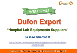 Hospital and Medical Lab Equipments Suppliers