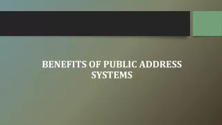 The Benefits of Public Address Systems UAE