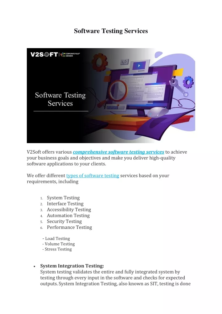 software testing services