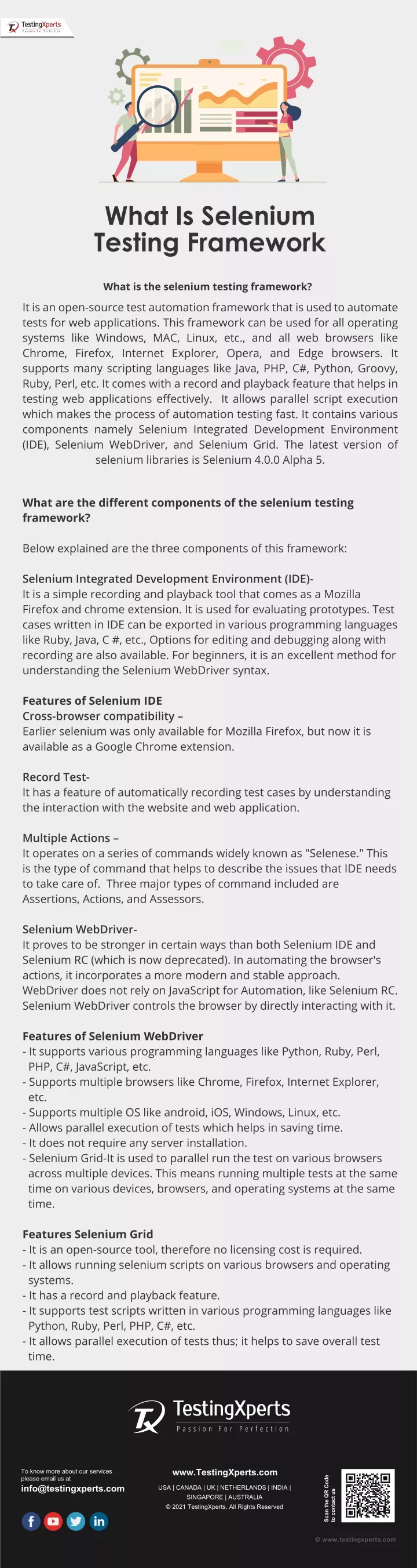 what is selenium testing framework