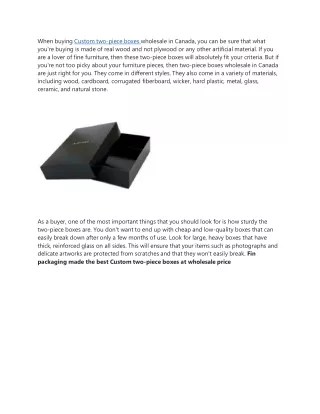 when buying custom two piece boxes wholesale
