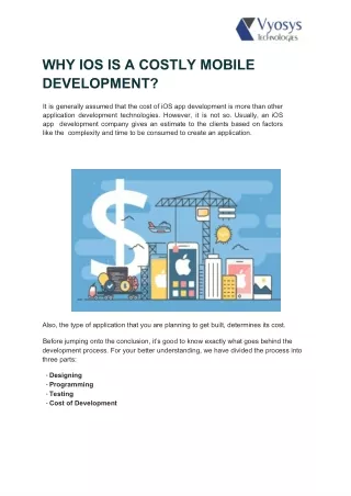why ios is a costly mobile development