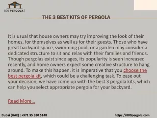 The 3 Best Kits of Pergola