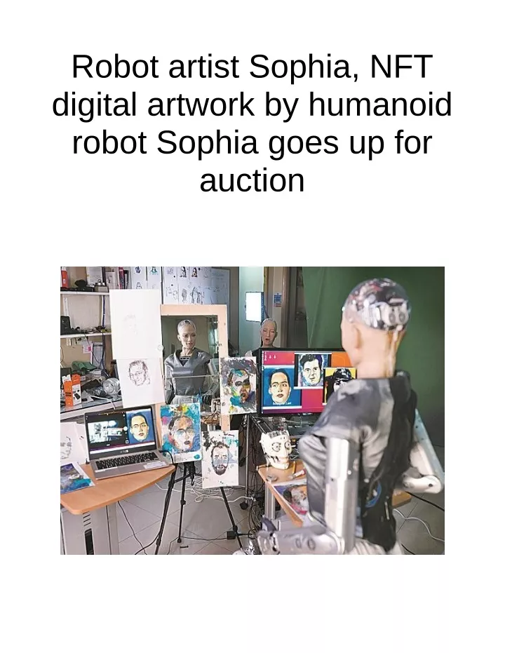 robot artist sophia nft digital artwork