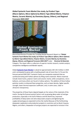 global syntactic foam market size study