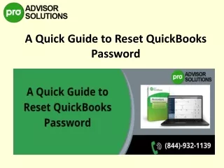 a quick guide to reset quickbooks password