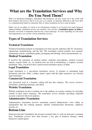 what are the translation services