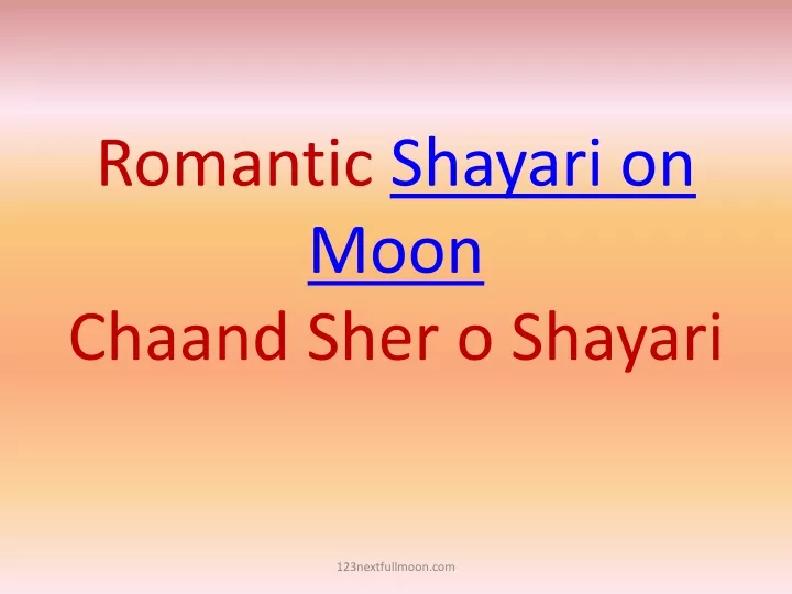 romantic shayari on moon chaand sher o shayari