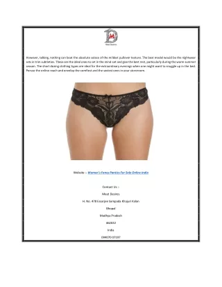 Women's Fancy Panties for Sale Online India | Meetdesires.com