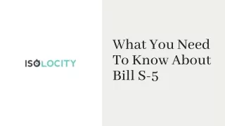 what you need to know about bill s 5