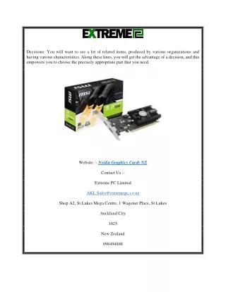 NVIDIA Graphics Cards NZ | Extremepc.co.nz