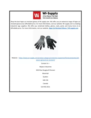 shop the best hppe cut resistant gloves