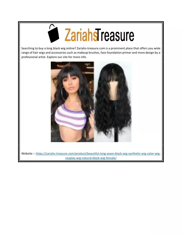 searching to buy a long black wig online zariahs