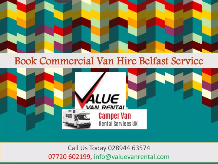 book commercial van hire belfast service