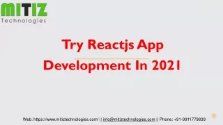 try reactjsapp development in 2021