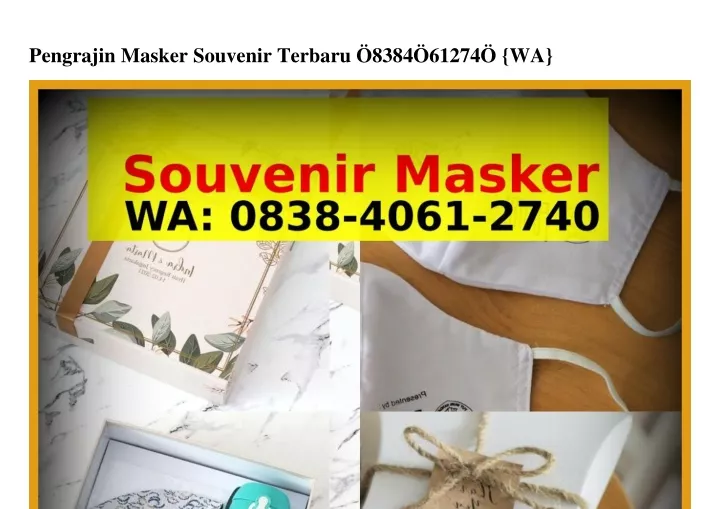 pengrajin masker souvenir terbaru 8384 61274 wa