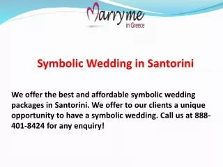 symbolic wedding in santorini