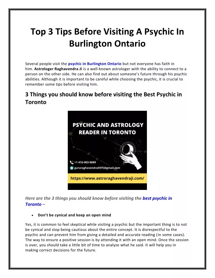 top 3 tips before visiting a psychic