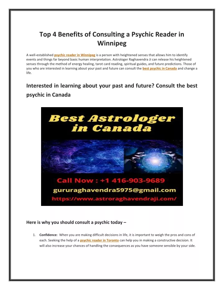 top 4 benefits of consulting a psychic reader