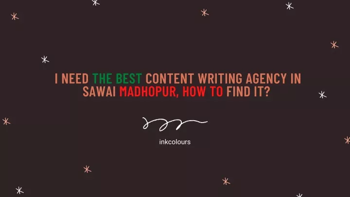 i need the best content writing agency in sawai