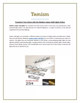 Transform Your Home with the Modern Indoor Wall Lights Online