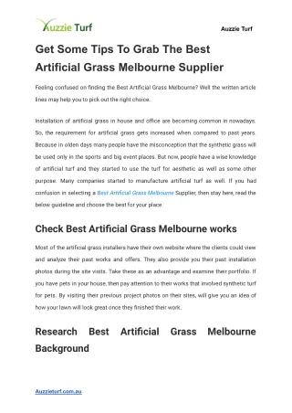 auzzie turf
