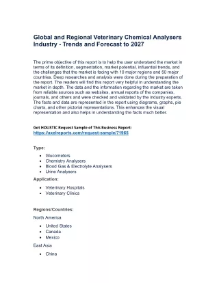 global and regional veterinary chemical analysers