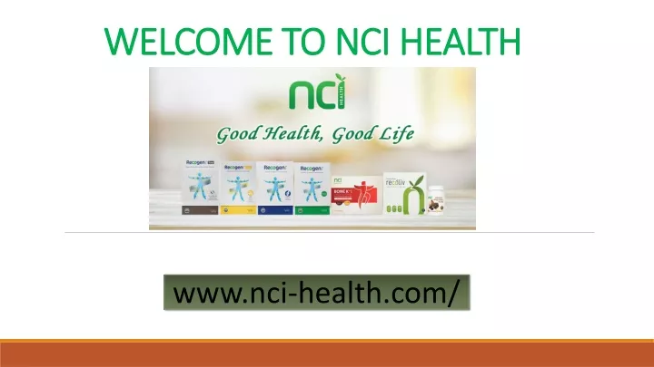 welcome to nci health