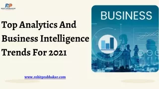 Top Analytics And Business Intelligence Trends For 2021