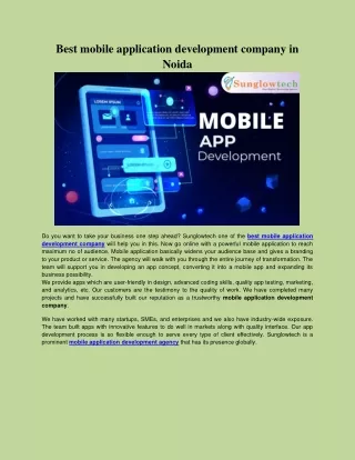 Best mobile application development