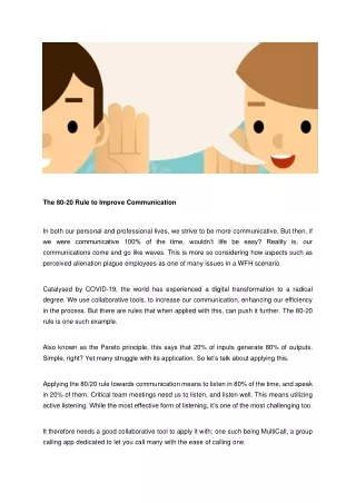 the 80 20 rule to improve communication