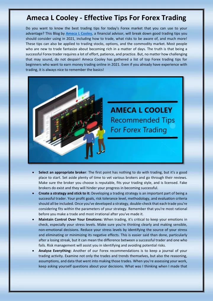 ameca l cooley effective tips for forex trading