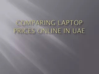 Comparing Laptop Prices Online in UAE