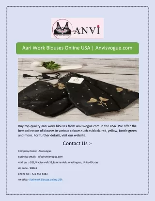 aari work blouses online usa anvisvogue com