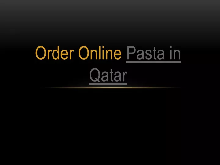 order online pasta in qatar