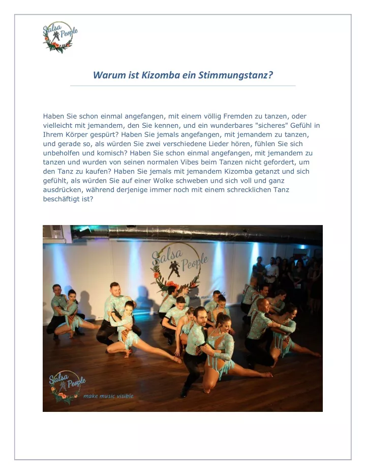 warum ist kizomba ein stimmungstanz