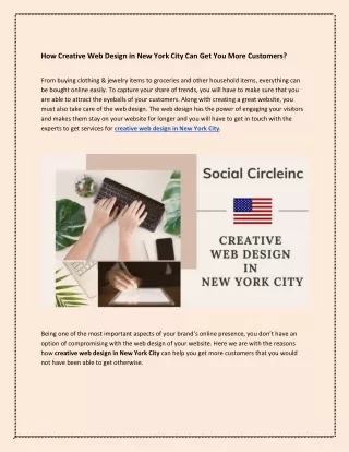 How Creative Web Design in New York City Can Get you More Customers?