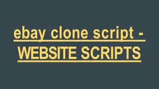 ebay clone script